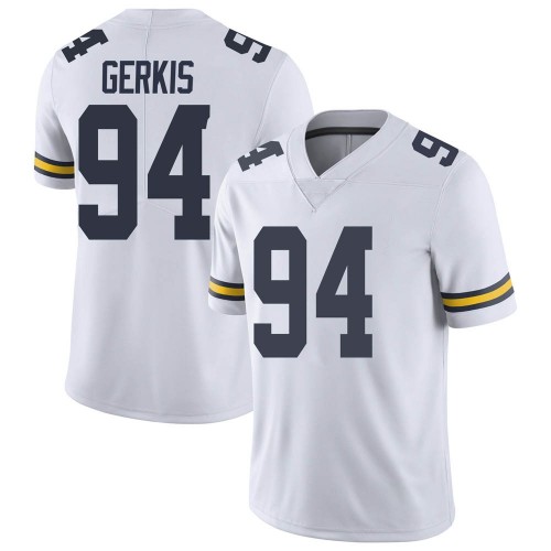 Izaak Gerkis Michigan Wolverines Youth NCAA #94 White Limited Brand Jordan College Stitched Football Jersey DCZ8554XU